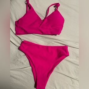 Hot pink bikini set from SHEIN, size medium, never worn